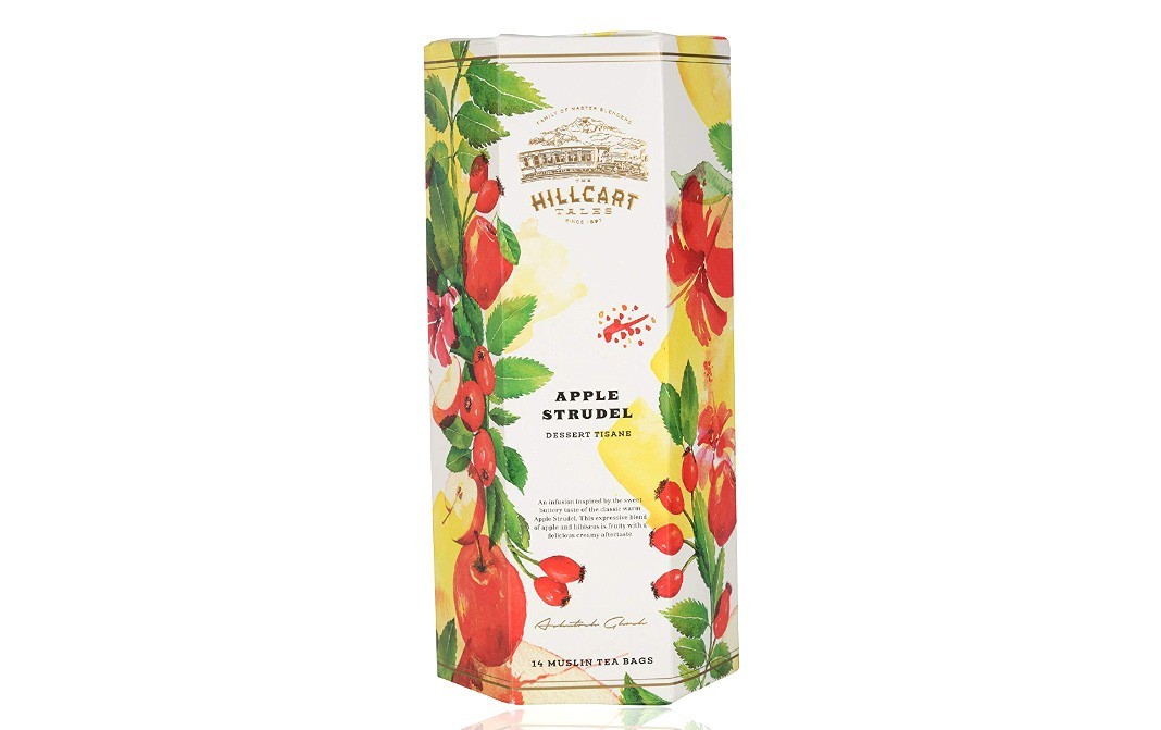 Hillcart Tales Apple Strudel Dessert Tisane Tea   Box  14 pcs